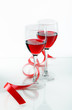 Glass of red wine on a white background and with soft shadow Glass of red wine on a white background and with soft shadow