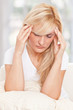 Beauty woman had headache