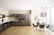 Moderne Küche interior 3d render