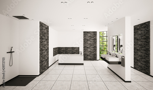 Foto: Badezimmer Interior 3d render Badezimmer Interior 3d render