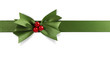 Green bow isolated on white background Green bow isolated on white background