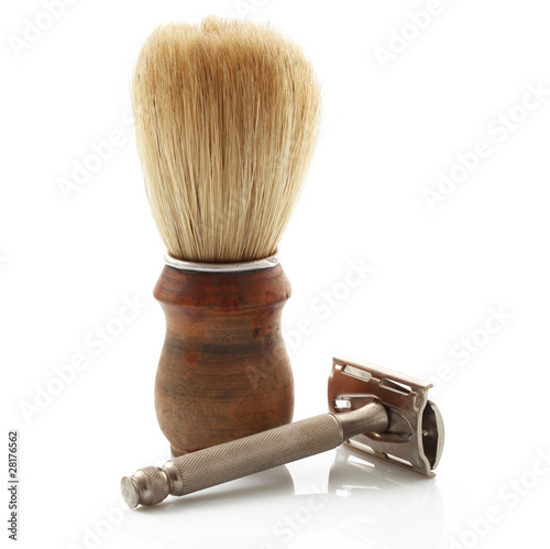 Photo: rasoio e pennello da barba rasoio e pennello da barba
