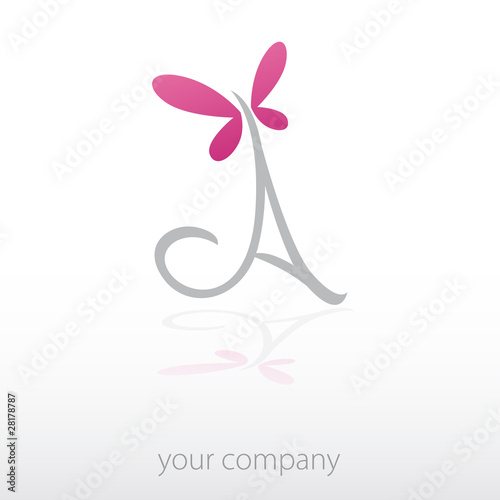 Vector: logo entreprise, lettre a, papillon logo entreprise, lettre a, papillon
