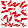 Red arrows. A vector illustration.