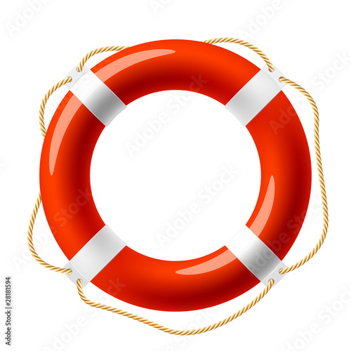 Vector: Red life buoy Red life buoy