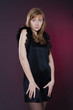 Woman in black dress