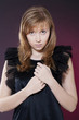 Woman in black dress