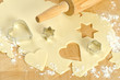 Plätzchen Backen mit Ausstechformen zu Weihnachten