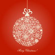 Christmas ball, snowflakes pattern