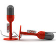 Two retro microphone