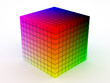 color cube, 3d render