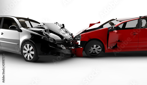 Illustration: Accident with two cars Accident with two cars