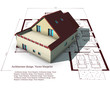 Architecture Model House On Top Of Blueprints Architecture Model House On Top Of Blueprints