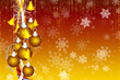 Foto: Abstract background with New Year's toys on the new year. Happy Abstract background with New Year's toys on the new year. Happy