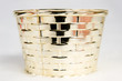Golden flowerpot decoration isolated Golden flowerpot decoration isolated