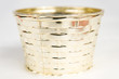 Golden flowerpot decoration isolated Golden flowerpot decoration isolated