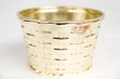 Golden flowerpot decoration isolated Golden flowerpot decoration isolated