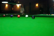 billiard balls on table