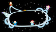 Vector: boys and snowman boys and snowman