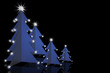 Weihnachtsbäume blau
