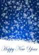 happy new year illustration with snow flakes happy new year illustration with snow flakes