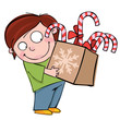 Little boy with Christmas decoration