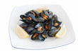 cozze e limone - dish with mussels cozze e limone - dish with mussels