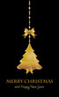 Albero pendente oro s nero Albero pendente oro s nero