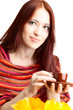 beautiful woman  in cafe