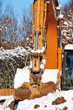 Construction in snow