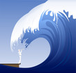 Sailor under Wave
