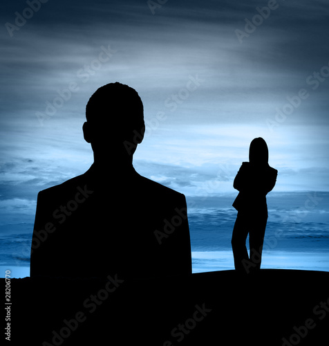 Photo: business people silhouette business people silhouette