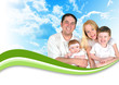 Happy Family Header Background Clouds