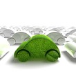 green ecology car traffic - 3D render