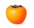 fresh persimmon fruits on a white background