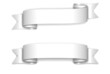 3D render bitmap - shiny classic white ribbon on white