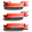 3D render bitmap - red ribbon with gold strips on white