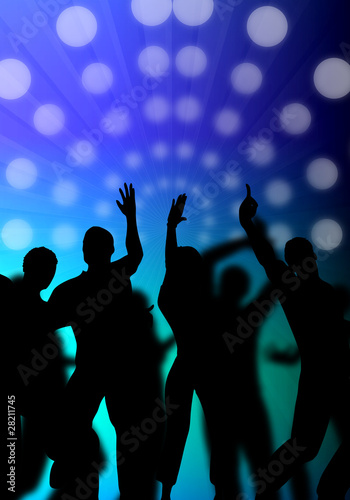 Illustration: Dancing Disco People Dancing Disco People