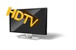3D wide screen modern High-definition TV on white background