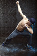Dancer in aqua studio