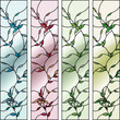Decorative banners with four-seasons trees