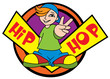 Logotype with fun boy