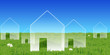 House Symbols on a Green Lawn