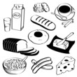 Breakfast Set Meal Milk Tea Egg Bread Butter Food