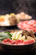 すき焼きと湯気