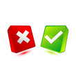 colorful box with right and wrong colorful box with right and wrong