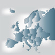 Europe map. Each country in a identified separate layer Europe map. Each country in a identified separate layer