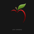 Logo apple in black. Opportunities for success ( Vector)