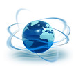 globe with white background