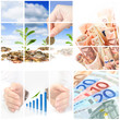 Financial collage.